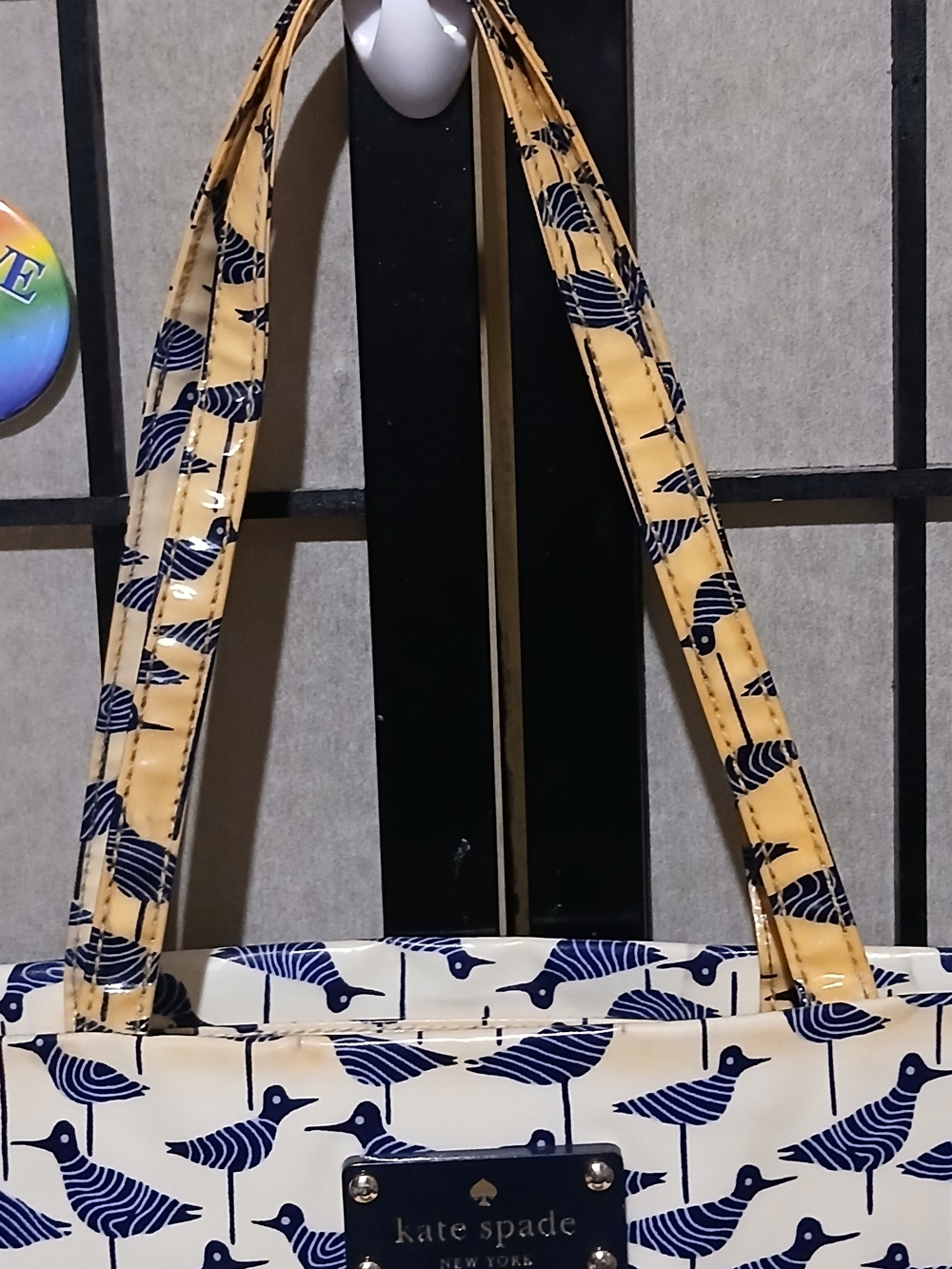 kate spade New York Navy & Cream Bird-Print Tote Bag - Picture 9 of 11